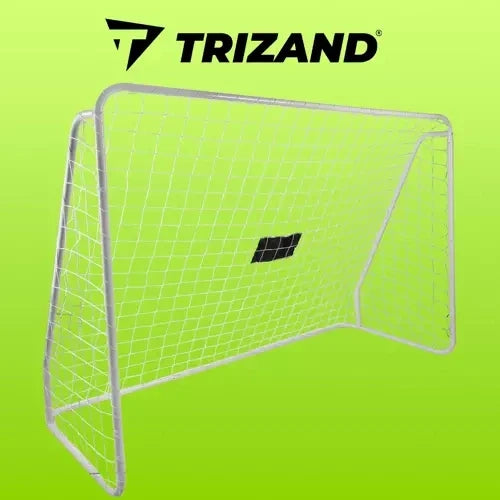 Fußballtor mit Zielmatte Stahlrahmen 170 x 240 x 85 cm Training Weiß Schwarz