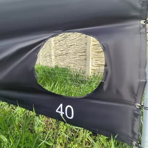 Fußballtor mit Zielmatte Stahlrahmen 170 x 240 x 85 cm Training Weiß Schwarz