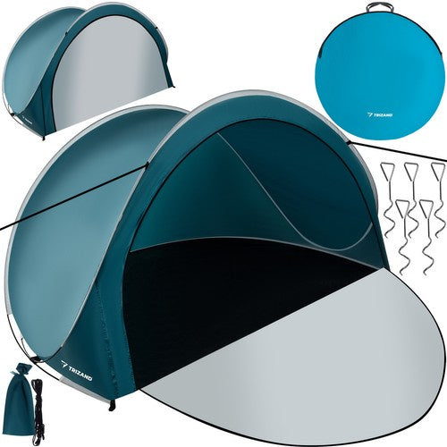 Strandmuschel Pop Up Schutz abschließbar 200x120x110cm Wurfzelt leicht 21267
