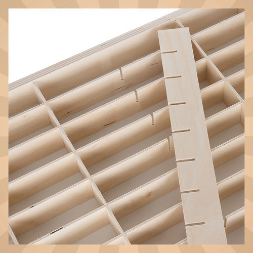 Holzregal Spielzeugautos 90 Fächer Naturholz Wandregal Organizer 78,5 x 50 cm