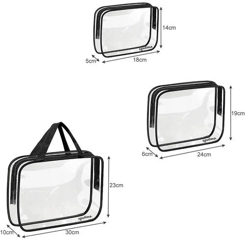 Transparente Kosmetiktasche 3in1 Soulima 21448