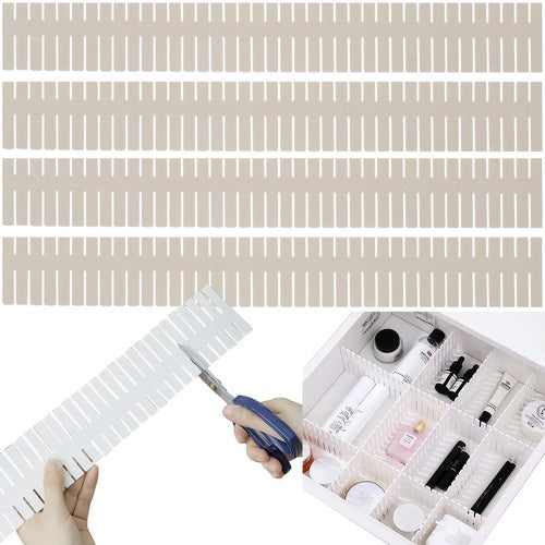 Schubladenteiler Set 4er verstellbar erweiterbar zuschneidbar 46,3 x 7 cm hoch