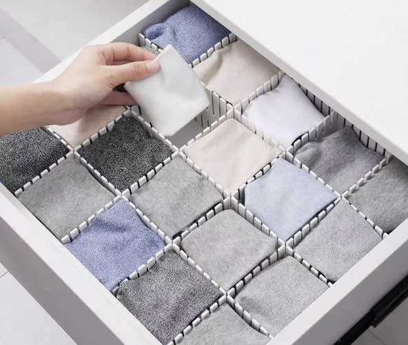 Schubladenteiler Set 4er verstellbar erweiterbar zuschneidbar 46,3 x 7 cm hoch