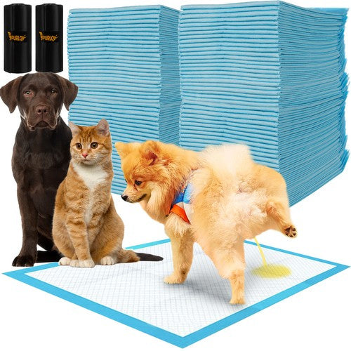 Trainingsunterlagen für Hunde 60x40 cm 100 Stück saugfähig wasserdicht 30 Beutel