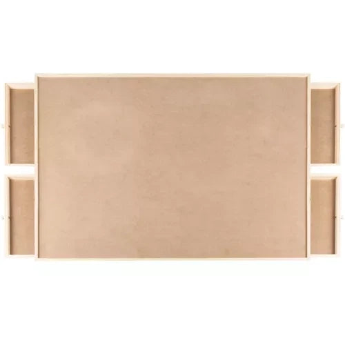 Puzzletisch Holz mit 4 Schubladen 89x69 cm Puzzlebrett Kiefer MDF braun stabil