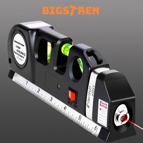 Laser-Wasserwaage mit Maß 250 cm Bigstren 21747