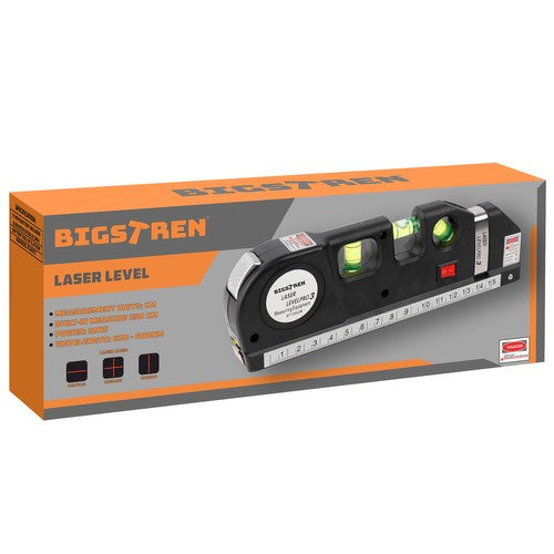 Laser-Wasserwaage mit Maß 250 cm Bigstren 21747