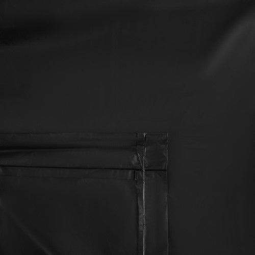Regenmantel mit Kaputze Kordelzug Druckknöpfe Wasserdicht Lang Schwarz für Damen und Herren Einheitsgöße 21840