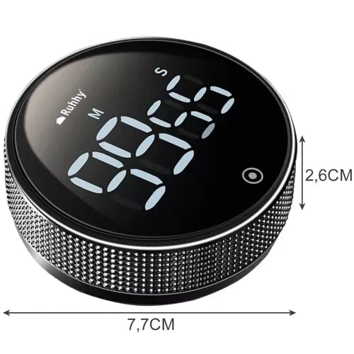 Küchentimer digital LED LCD Magnet Stoppuhr Schwarz 0-99:55 Min 3xAAA 4,5V