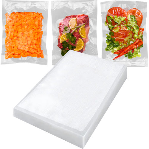 Vakuumbeutel 50 Stück 20 x 30 cm geprägt glatt transparent für Vakuumierer Set