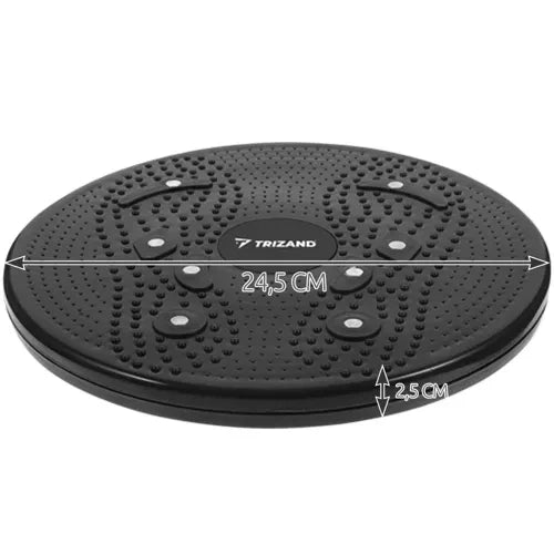 Twister Rotationsscheibe Magneten Bauchtrainer 360° schwarz 24,5 cm Fitness
