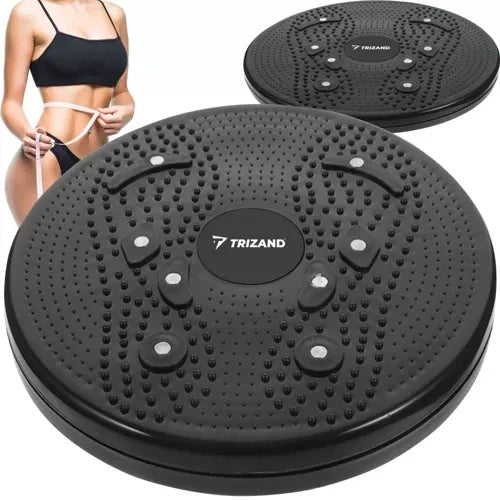 Twister Rotationsscheibe Magneten Bauchtrainer 360° schwarz 24,5 cm Fitness