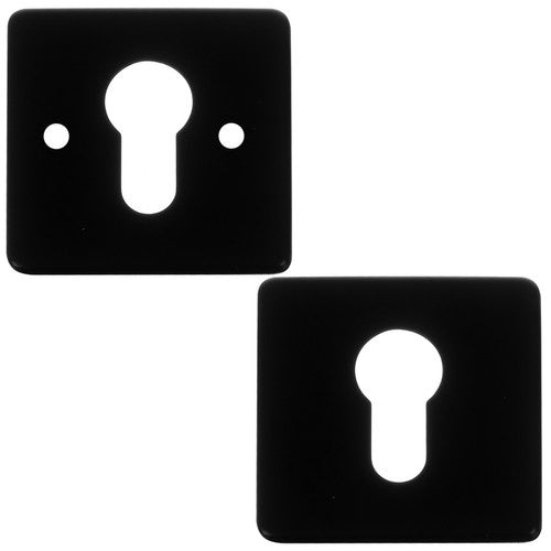 Türgriff-Set Schwarz matt Innentür Rosette universal links rechts Eisen Alu