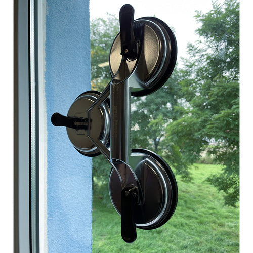 Saugnapf Dreifach 3x 120 mm Aluminium Vakuumsauger 150 kg Glas Fliesen Hebegerät