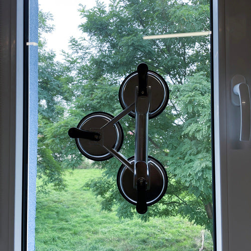 Saugnapf Dreifach 3x 120 mm Aluminium Vakuumsauger 150 kg Glas Fliesen Hebegerät