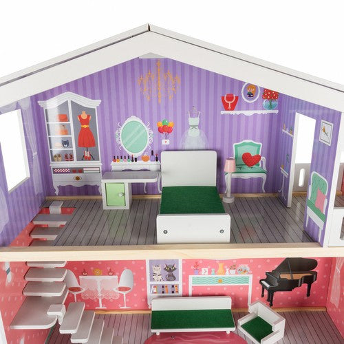 Kruzzel Puppenhaus Großes Puppenhaus 114 cm 114 cm