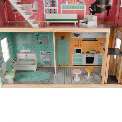 Kruzzel Puppenhaus Großes Puppenhaus 114 cm 114 cm
