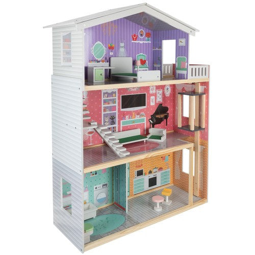 Kruzzel Puppenhaus Großes Puppenhaus 114 cm 114 cm