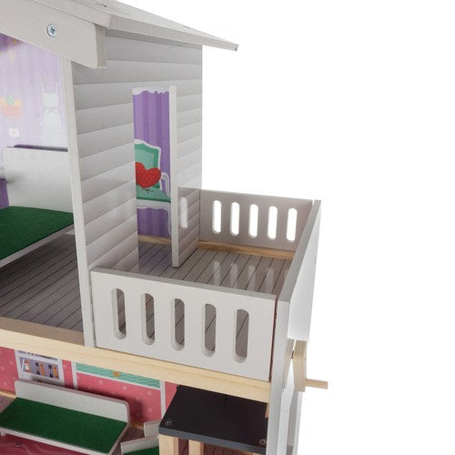 Kruzzel Puppenhaus Großes Puppenhaus 114 cm 114 cm