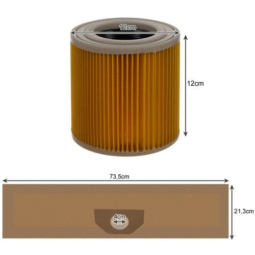 Staubsaugerbeutel - 10 Stück + Malatec 22580 Filter