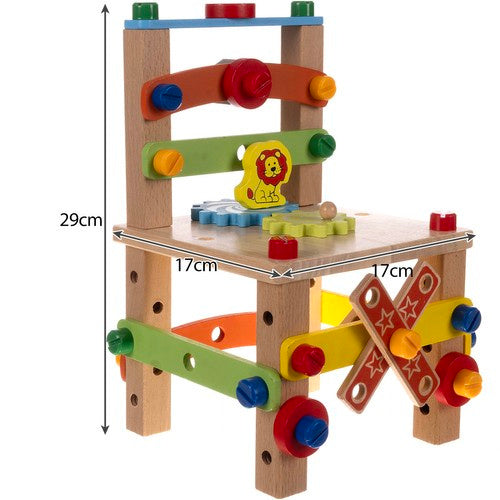 Kruzzel 22506 Montagestuhl aus Holz