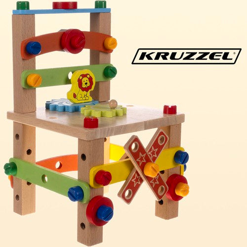 Kruzzel 22506 Montagestuhl aus Holz