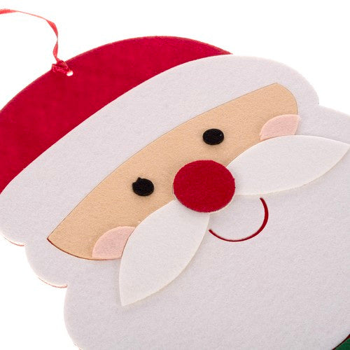 Adventskalender für Kinder Leer Personalisierbar Weihnachtsmann Groß DIY Zum Befüllen und Aufhängen Weihnachtsdekoration Adventszeit Filz 22252