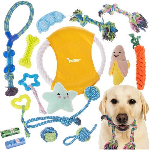 16in1 Hundespielzeugset für Zahnhygiene - mehrfarbig - Easy2sell - Deluxe