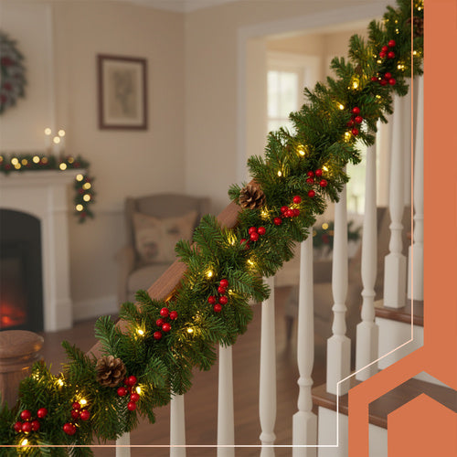 Weihnachtsbaumgirlande 2,7 m HQ mit Ruhhy 22325 Lichtern