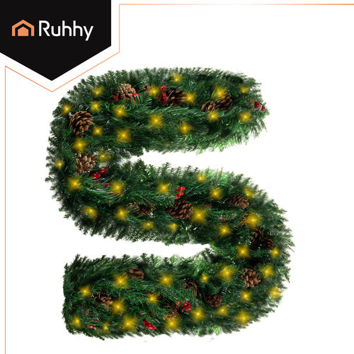 Weihnachtsbaumgirlande 2,7 m HQ mit Ruhhy 22325 Lichtern