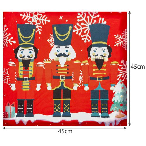 Dekorative Kissenbezug für Wohnzimmer Dekokissen Weihnachten Weihnachtsmotiv 40 x 40 cm 22312 , Muster:Zwerge