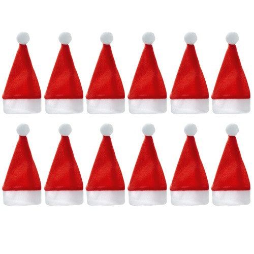 Besteckhüllen Bestecktasche Besteckhalter Weihnachtsmannmütze Weihnachtstischdekoration x12 22303