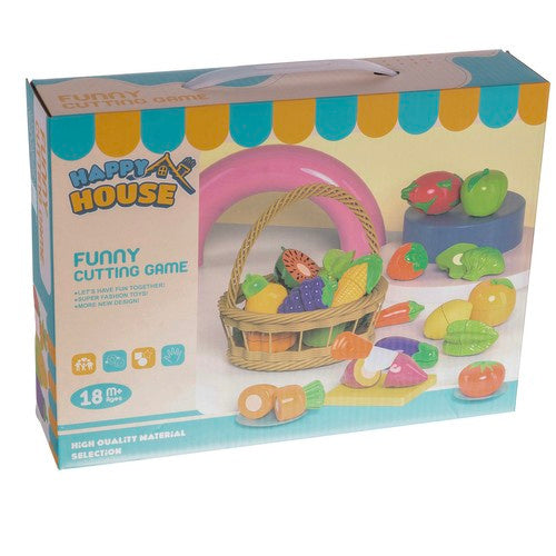 Set Obst und Gemüse zum Schneiden im Korb 22576