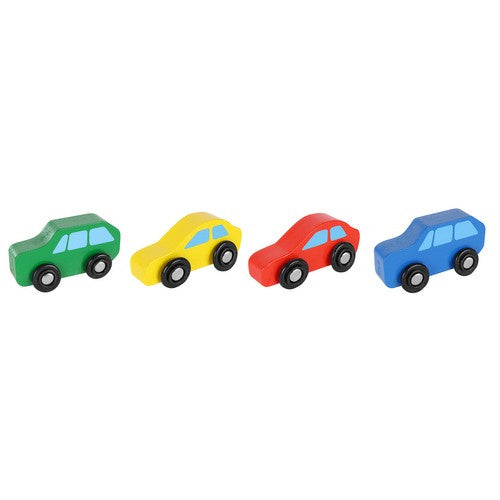Autotransporter aus Holz mit 4 Autos faltbarem Anhänger Set für Kinder Spielzeug