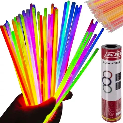 Kruzzel 22889 Leuchtarmbänder Lightstick, 100 Stück, bunt