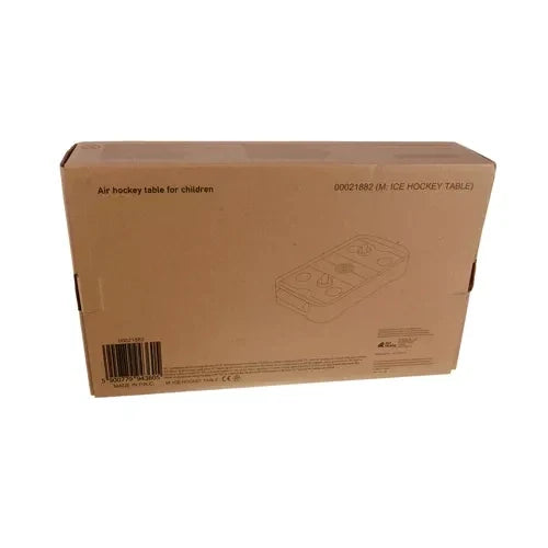 Airhockeytisch Kinder Mini Tischspiel Holz Kunststoff Filz 31x56x9,5 cm 8xAA