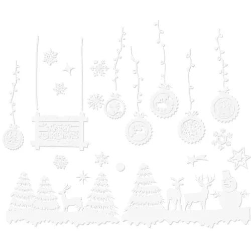 Ruhhy 22253 Weihnachtsaufkleber für das Fenster - Merry Christmas