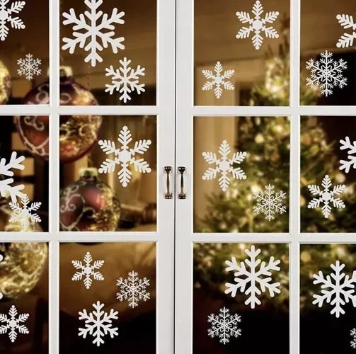 Ruhhy 22359 Weihnachtsaufkleber für das Fenster - Schneeflocken