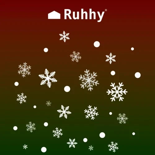 Ruhhy 22359 Weihnachtsaufkleber für das Fenster - Schneeflocken