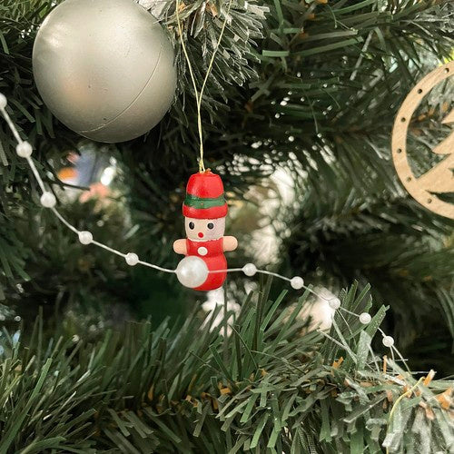 Weihnachtsbaumanhänger aus Holz Set Weihnachtsbaumbaumschmuck Stern Weihnachtsmann Weihnachtsbaum Glocke Engel 10 Stück 22943