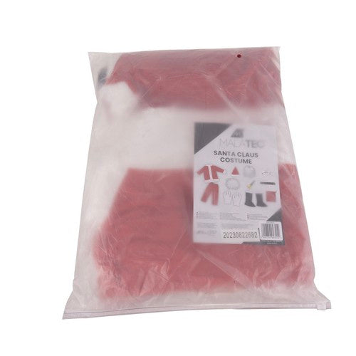 Weihnachtsmann Kostüm Set 13-teilig mit Bart Perücke Brille Sack Glocke Hose