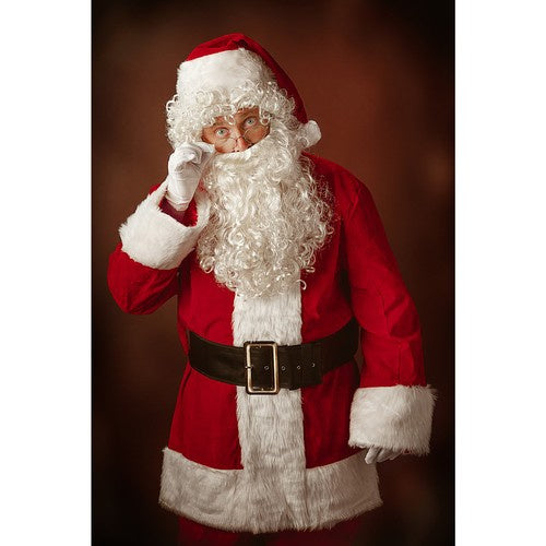Weihnachtsmann Kostüm Set 13-teilig mit Bart Perücke Brille Sack Glocke Hose