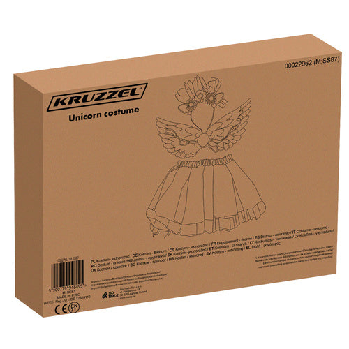 Kostüm Einhorn Haarreif Flügel Tutu Rock Regenbogen Einheitsgröße Set 22962