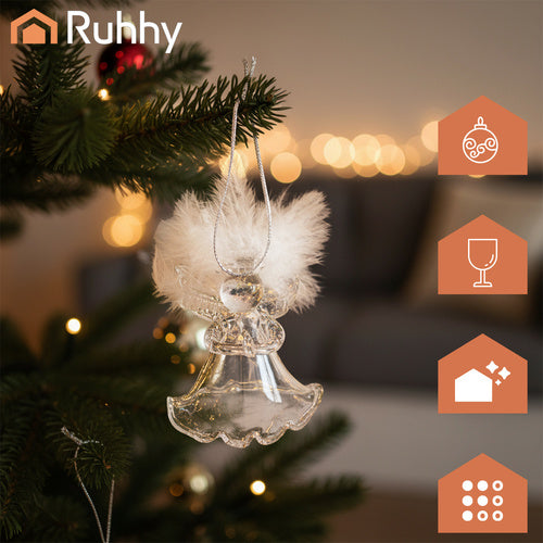 Transparente Kugeln - Engel, 6 Stk. Ruhhy 22497