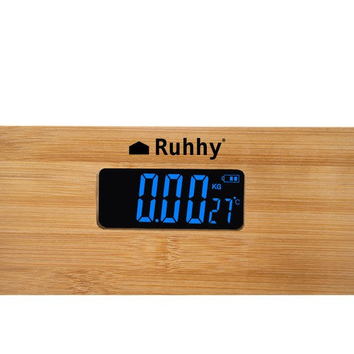 RUHHY 22522 LCD-Holz-Badewaage