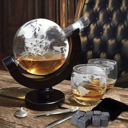 Karaffe - Globus - Malatec 22553 Whisky-Set