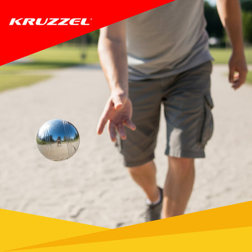 Boule Set 8 Kugeln mit Hülle 720 g 73 mm 1 Holzball Maßschnur chromiert Koffer