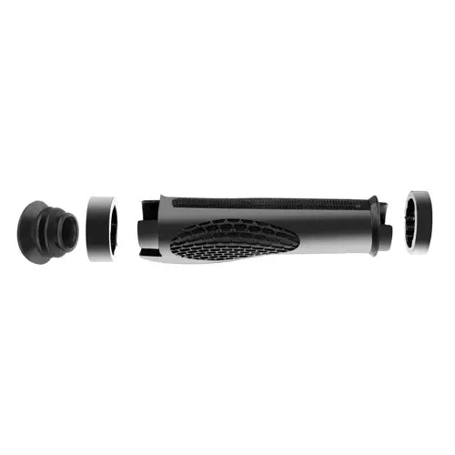 Fahrradgriffe rutschfest profiliert Gummi Aluminium 22 mm 13 cm schwarz 2 Stück