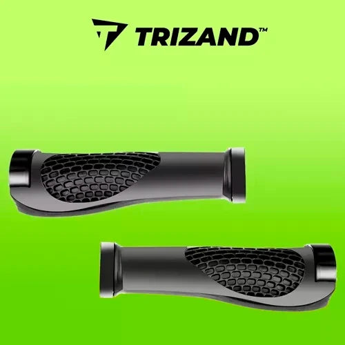Fahrradgriffe rutschfest profiliert Gummi Aluminium 22 mm 13 cm schwarz 2 Stück