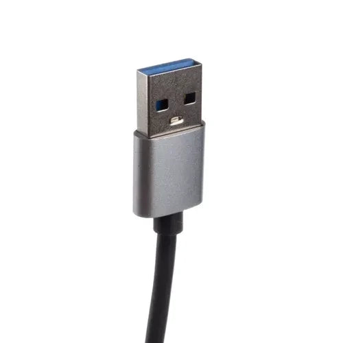 USB-Hub 4 Port 1x USB 3.0 3x USB 2.0 Aluminium Adapter Plug and Play Kompakt Grau